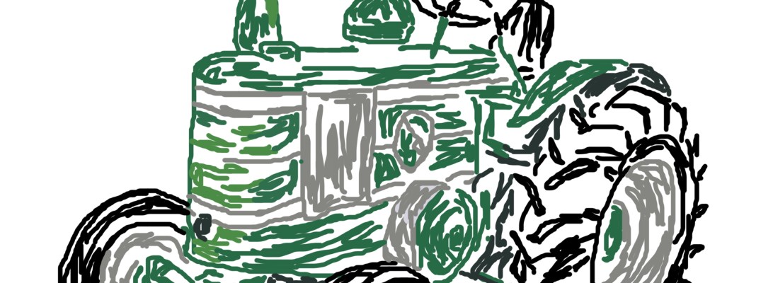 Vintage green tractor