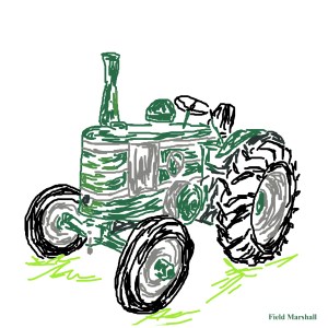 Vintage green tractor