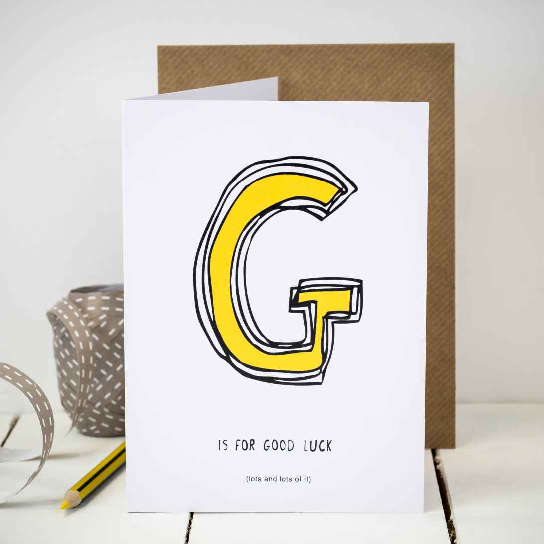 Alphabet soup greetings card