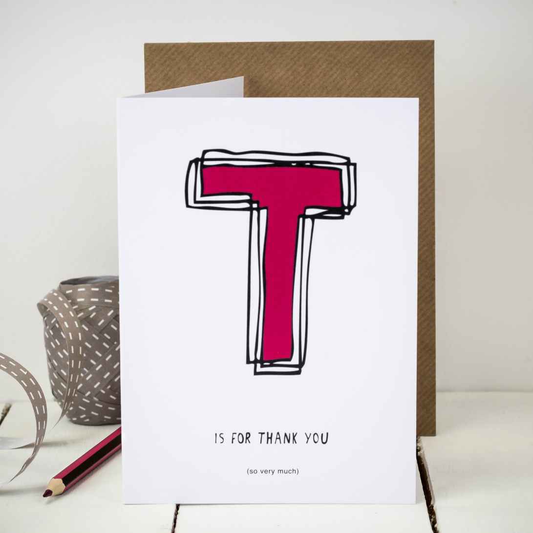 Alphabet soup greetings card